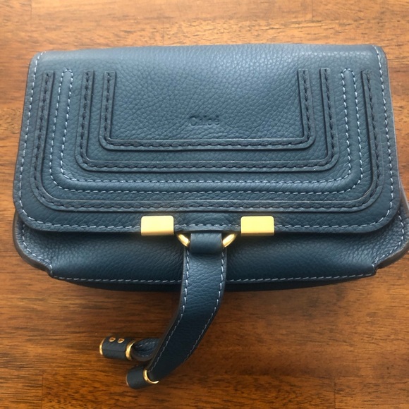 New Chloé Marcie Convertible Belt Bag in Navy Ink! - Picture 7 of 16